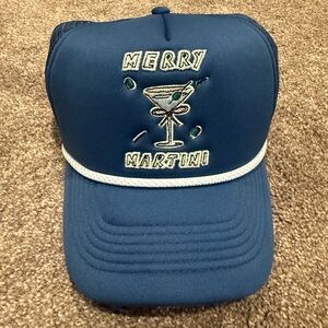 Anthropologie Navy Blue Mesh Trucker Hat